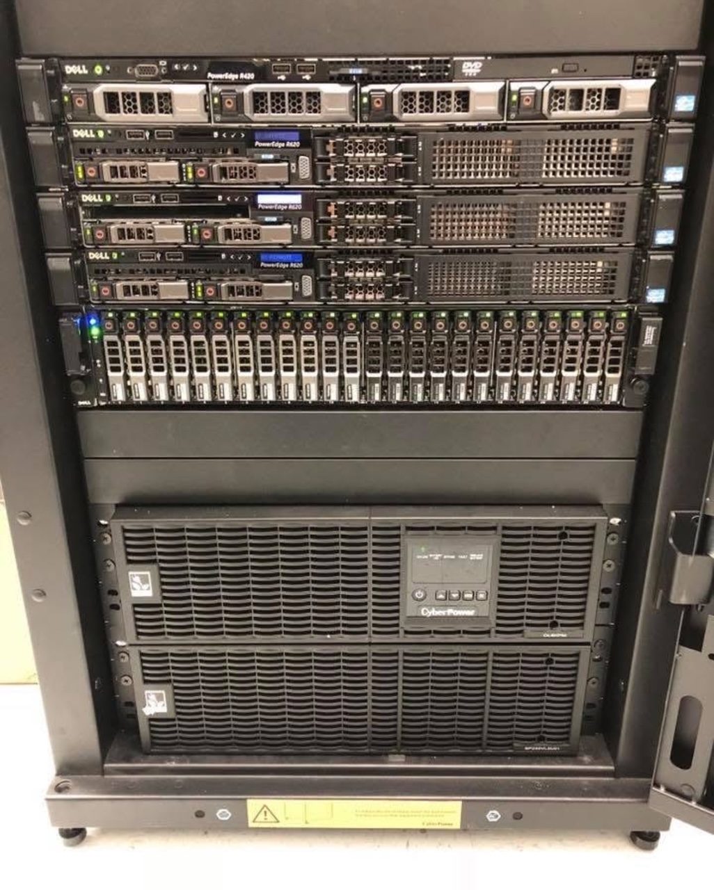 Enterprise server infrastructure at an Orlando data center prepared for decommissioning